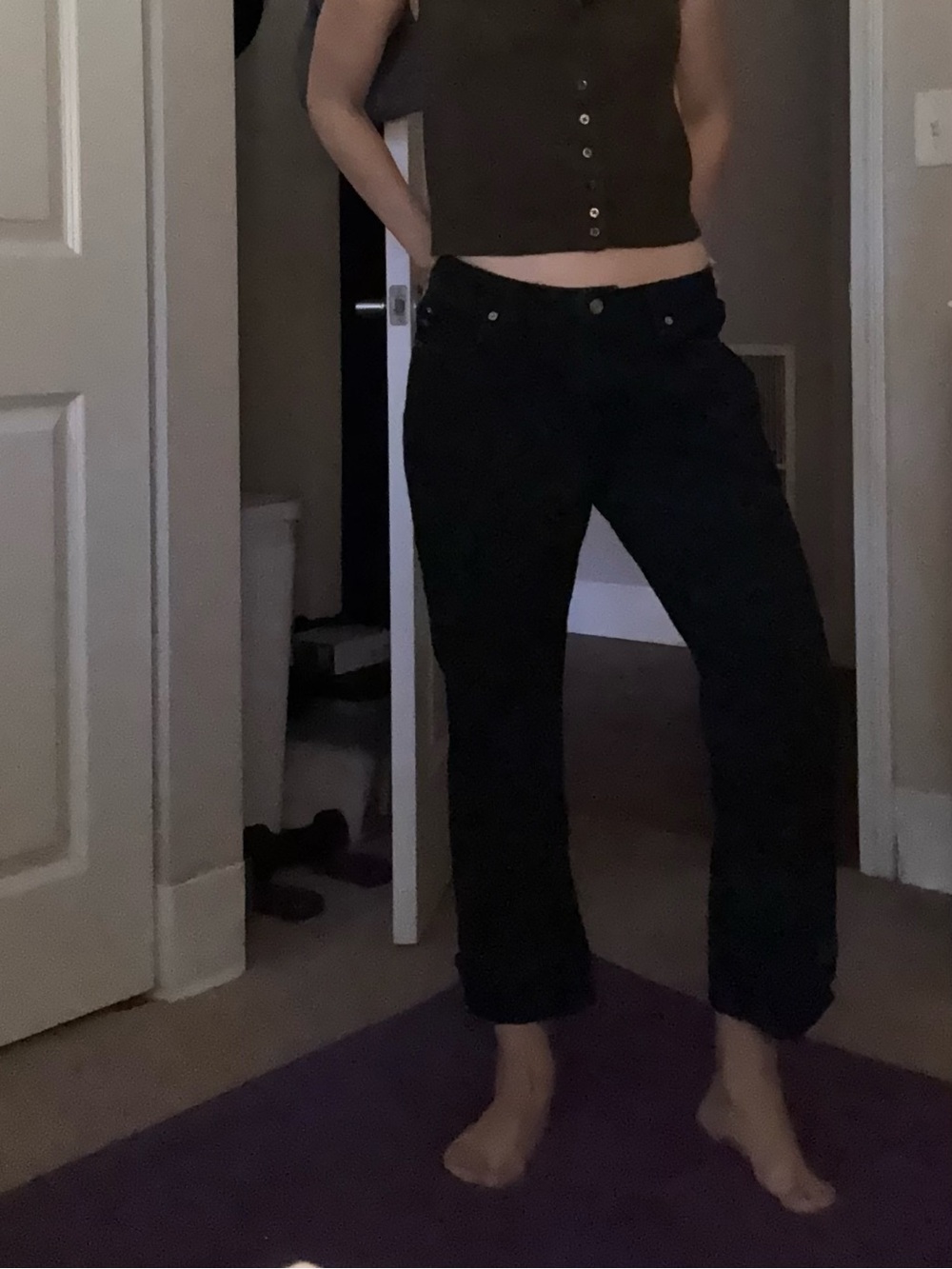 Vintage Black Jean Bongo Capris